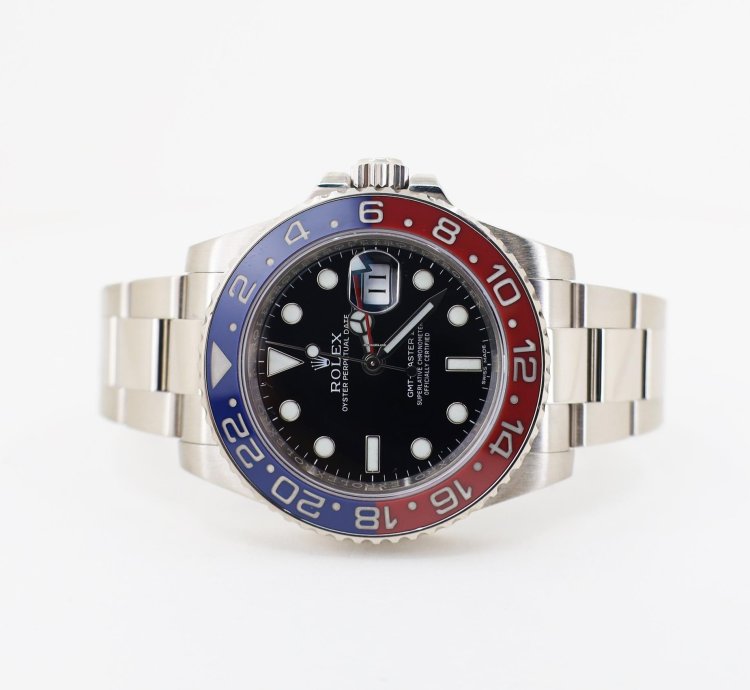 Rolex Gmt-master Ii 40mm White Gold Pepsi Oyster Bracelet 116719blro