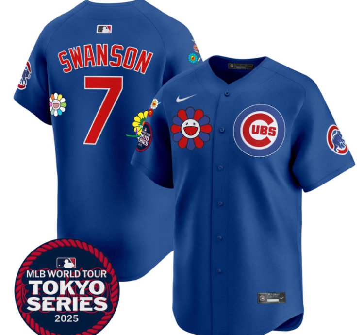 Dansby Swanson Jersey 7 Chicago Cubs Tokyo Series 2025 Vapor Premier Limited Stitched Royal