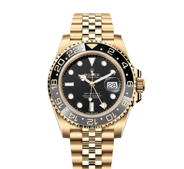 Rolex Gmt-master Ii Basel One 126718grnr Gmt-master Ii Black Dial Yellow Gold 40mm