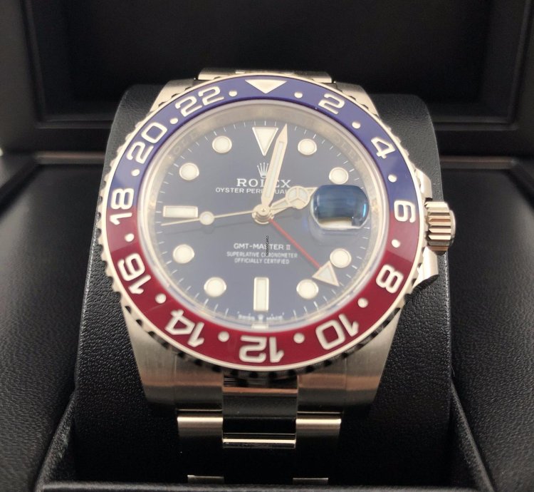 Rolex Gmt-master Ii Basel One 126719 Gmt-master Ii White Gold Pepsi Blue 40mm