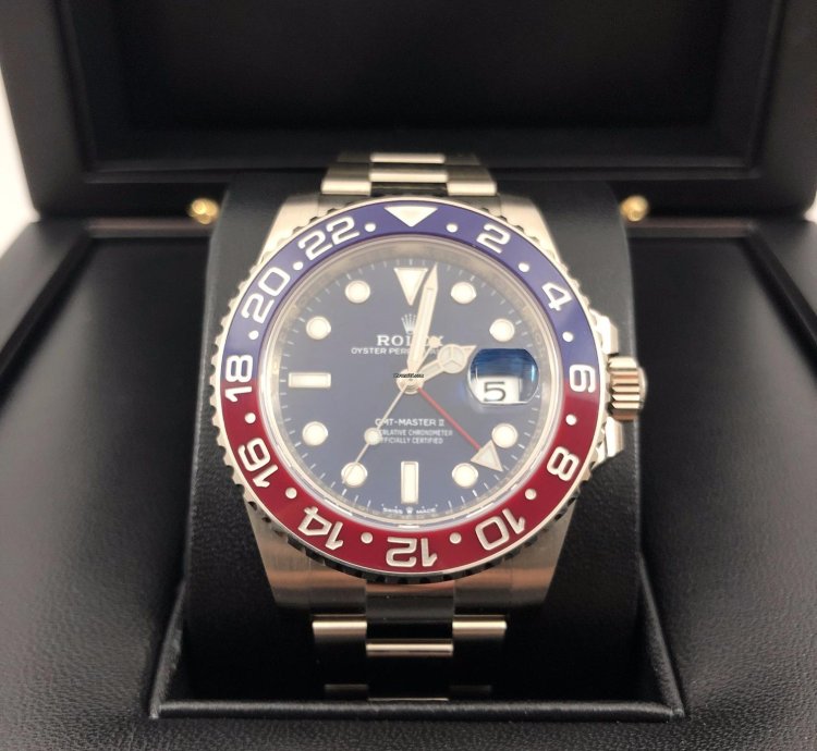 Rolex Gmt-master Ii Basel One 126719 Gmt-master Ii White Gold Pepsi Blue 40mm