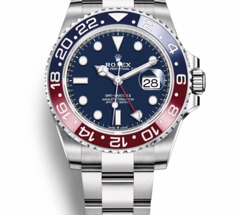 Rolex Gmt-master Ii Basel One 126719 Gmt-master Ii White Gold Pepsi Blue 40mm