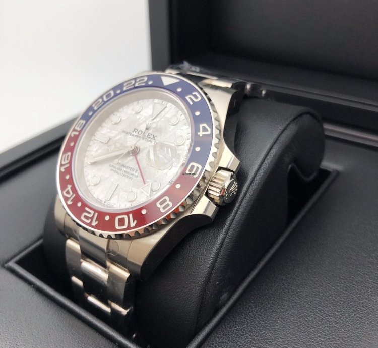 Rolex Gmt-master Ii Basel One 126719blro Gmt-master Ii White Gold Pepsi Meteorite 40mm