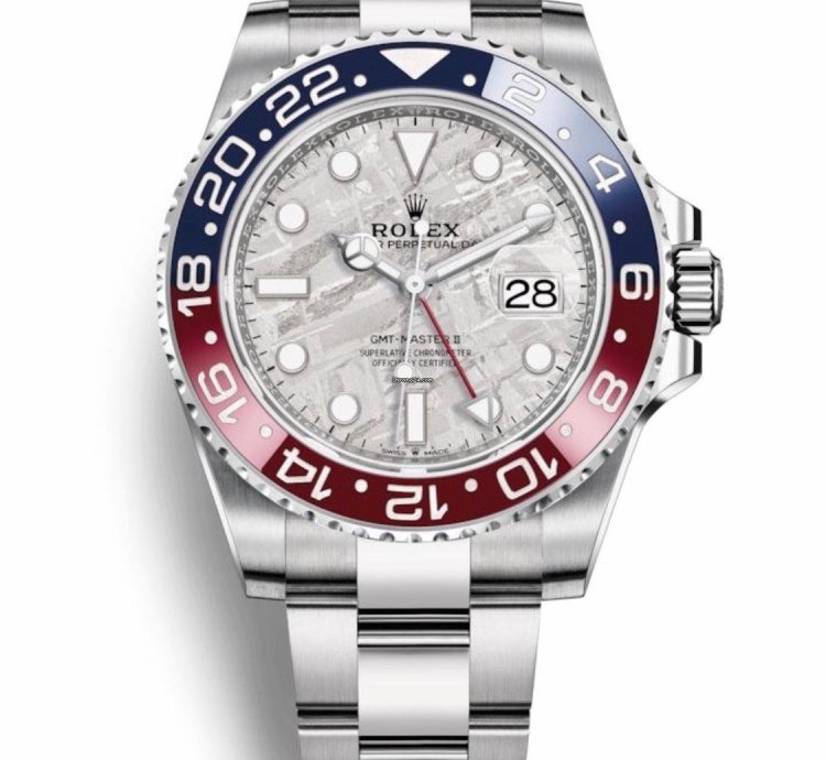 Rolex Gmt-master Ii Basel One 126719blro Gmt-master Ii White Gold Pepsi Meteorite 40mm