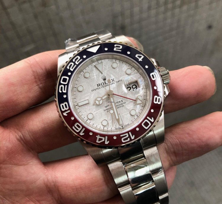 Rolex Gmt-master Ii Basel One 126719blro Gmt-master Ii White Gold Pepsi Meteorite 40mm