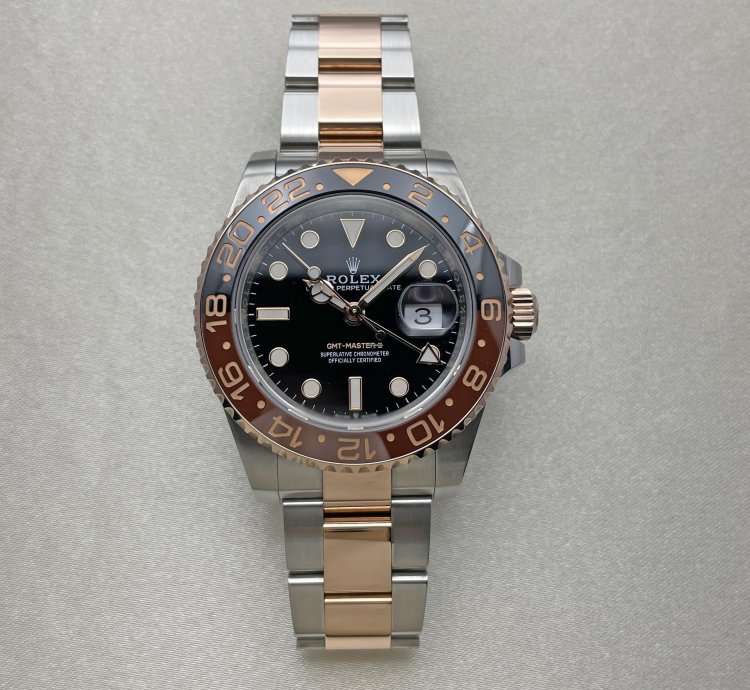 Rolex Gmt-master Ii Bicolor Root Beer Gold Steel 126711chnr
