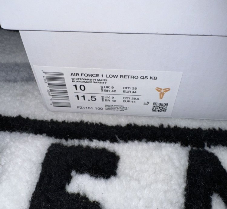 Nike Air Force 1 Kobe Bryant size 10