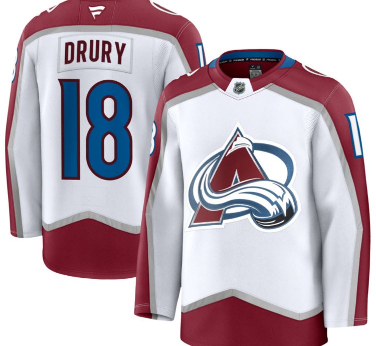 Mens Jack Drury Jersey 18 Colorado Avalanche All Stitched White