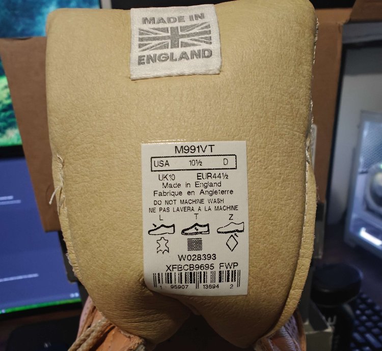 New Balance 991 Vt Size 10 5 Vachetta Tan
