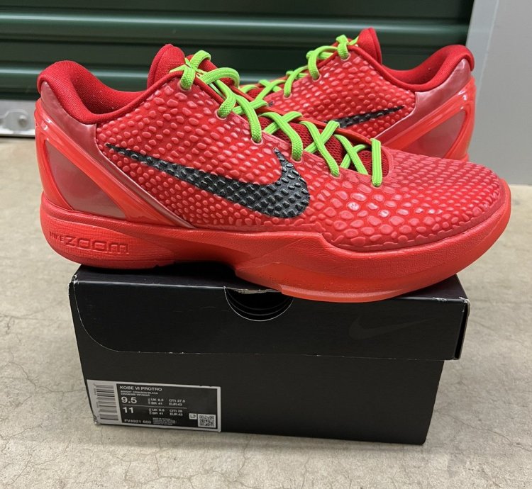 Nike Zoom Kobe 6 Protro Reverse Grinch Size 9 5
