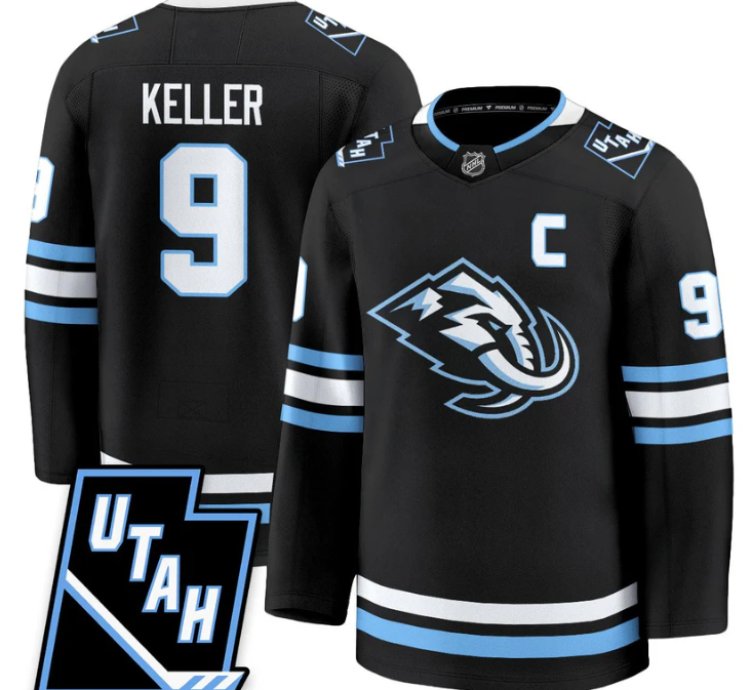 Clayton Keller Jersey 9 Utah Hockey Mammoth 2025 Limited All Stitched Black