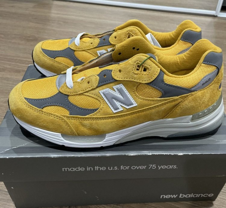New Balance 992 M992mb Gold Yellow Made In Usa Mens Sz 10