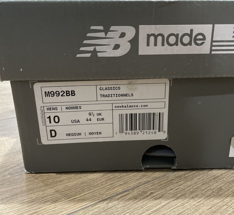 New Balance 992 M992mb Gold Yellow Made In Usa Mens Sz 10