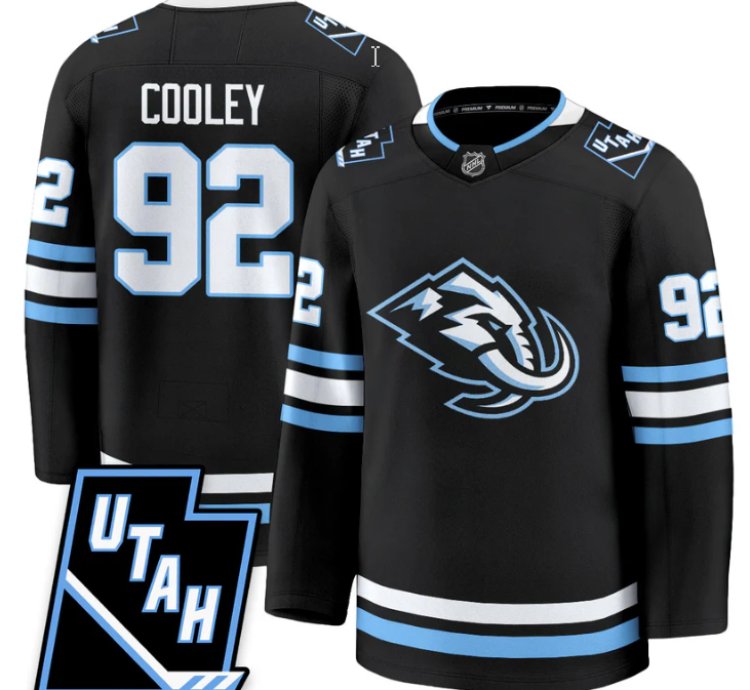 Logan Cooley Jersey 92 Utah Hockey Mammoth 2025 Limited All Stitched Black