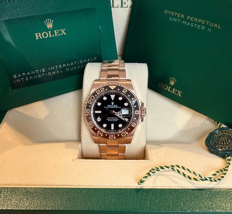 Rolex Gmt-master Ii Gmt-masterii 40mm 126715chnr Everose Gold Oyster Black Dial Unworn Complete 2024