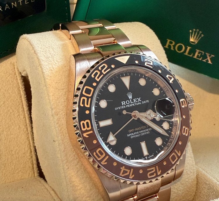 Rolex Gmt-master Ii Gmt-masterii 40mm 126715chnr Everose Gold Oyster Black Dial Unworn Complete 2024