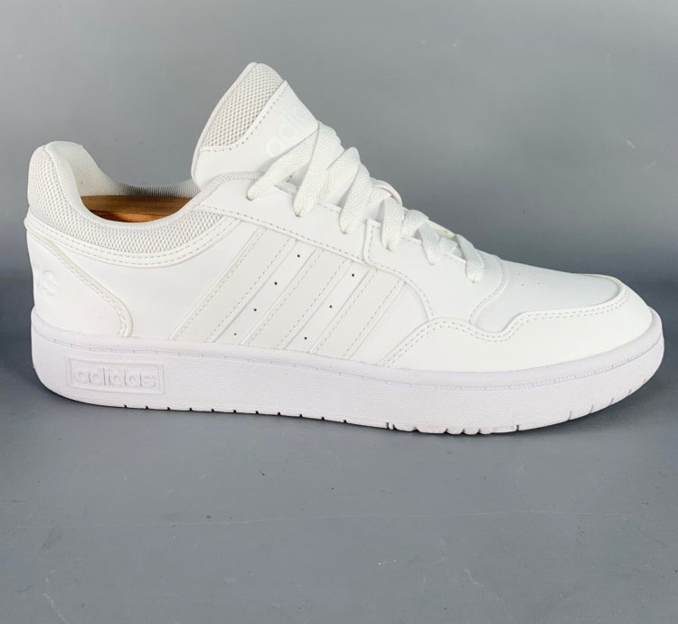Adidas White Leather Lace-up Sneakers