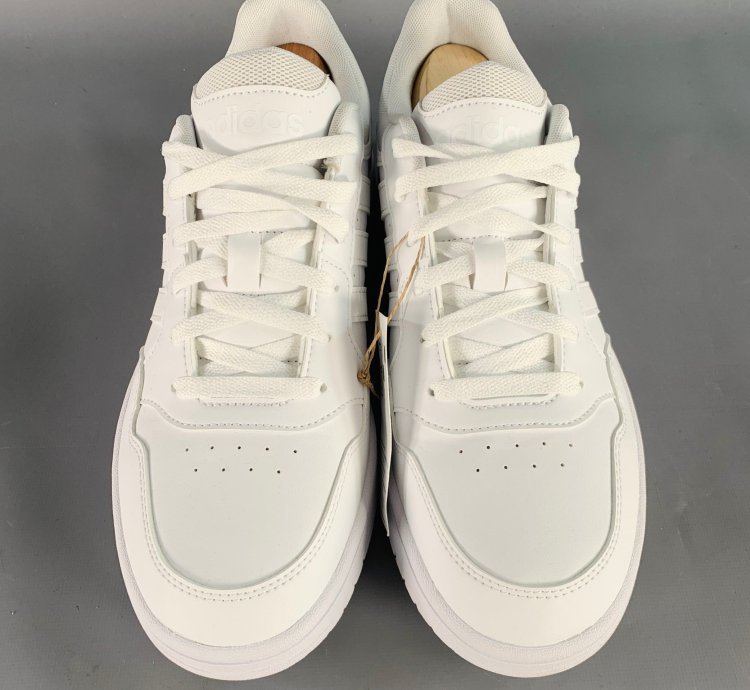 Adidas White Leather Lace-up Sneakers