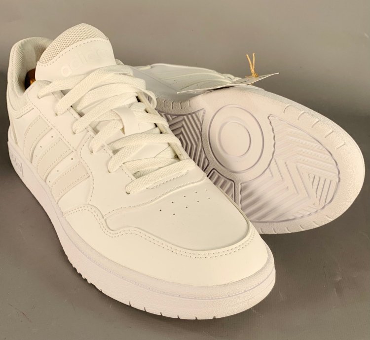 Adidas White Leather Lace-up Sneakers