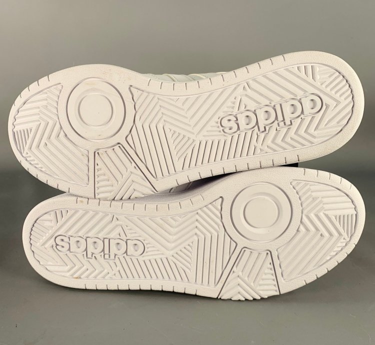 Adidas White Leather Lace-up Sneakers