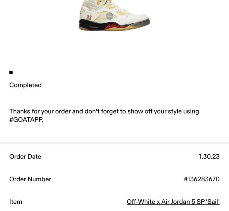 Off White Air Jordan 5 Sail