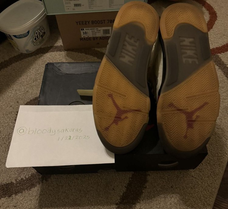 Off White Air Jordan 5 Sail