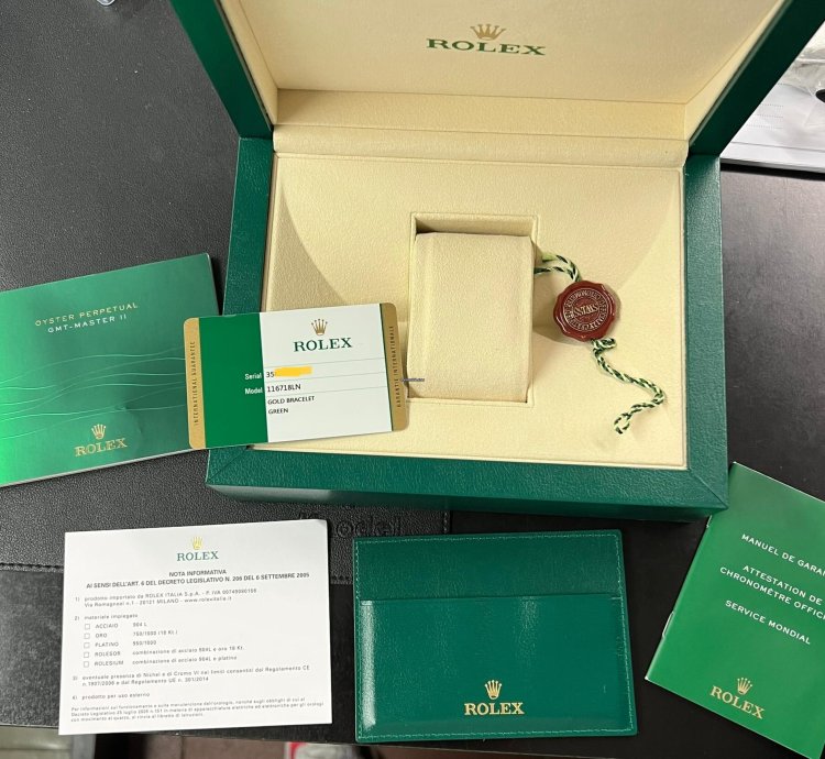 Rolex Gmt-master Ii Green Verde New Nuovo Plastic Italia