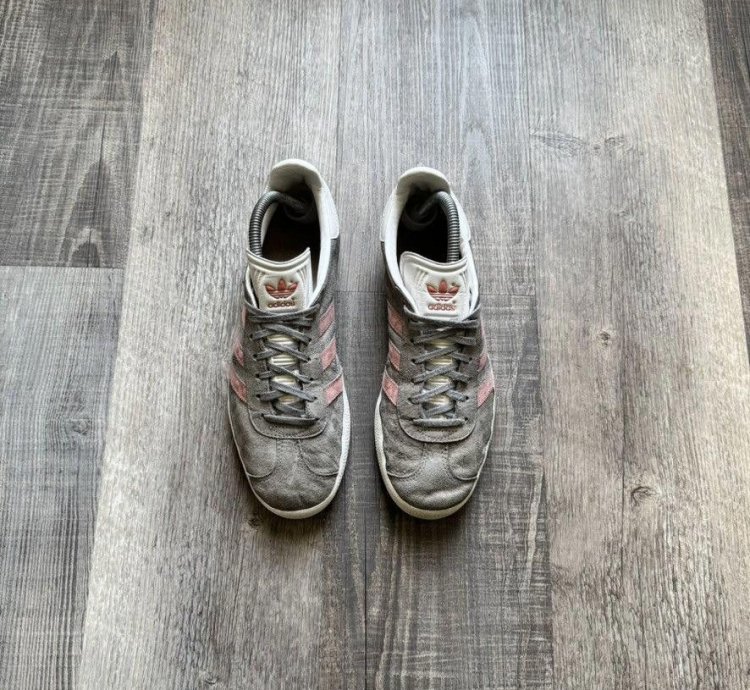 Adidas Wmns Gazelle Grey Raw Pink 7 5m