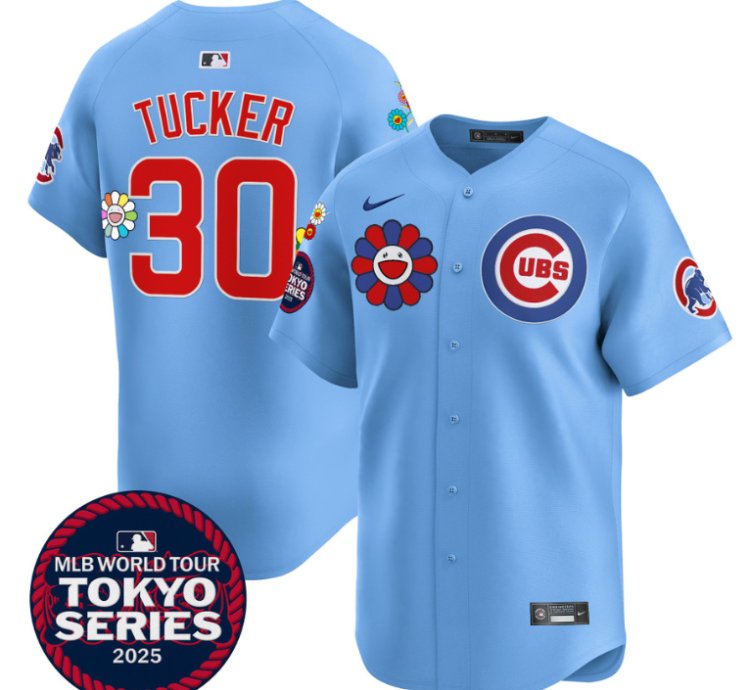Kyle Tucker Jersey 30 Chicago Cubs Tokyo Series 2025 Vapor Premier Limited Stitched Blue