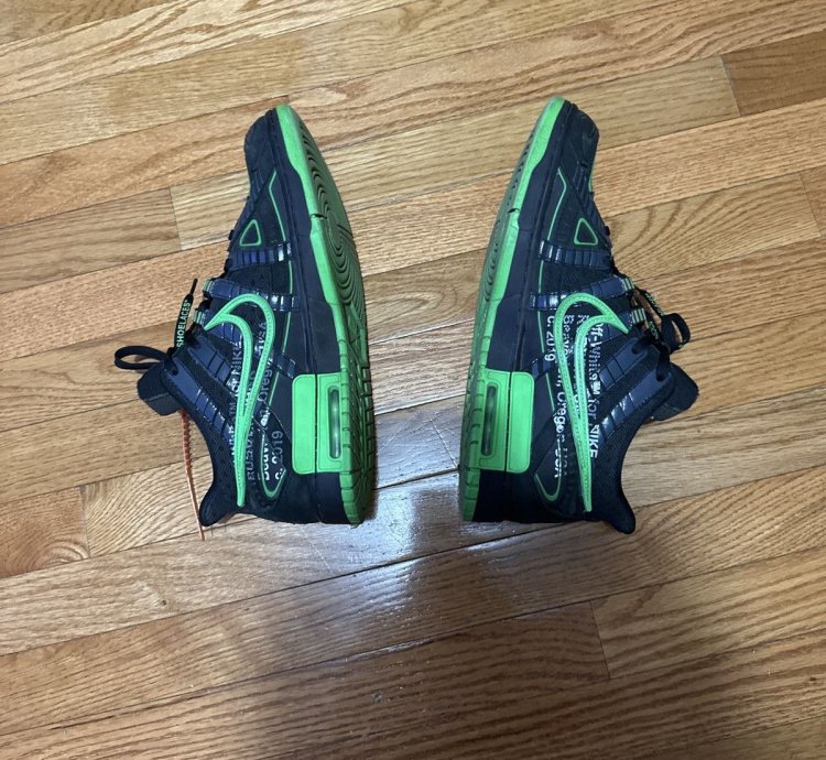 Off White Green Strike Dunks