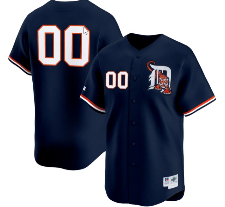 Custom Detroit Tigers Navy Jersey Name And Number All Stitched
