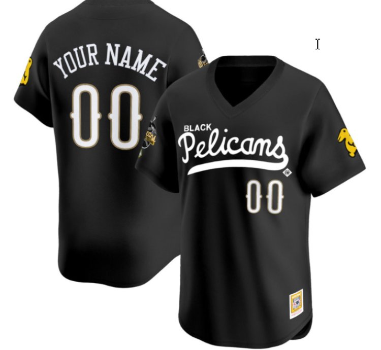 Custom New Orleans Black Pelicans Black Jersey All Stitched
