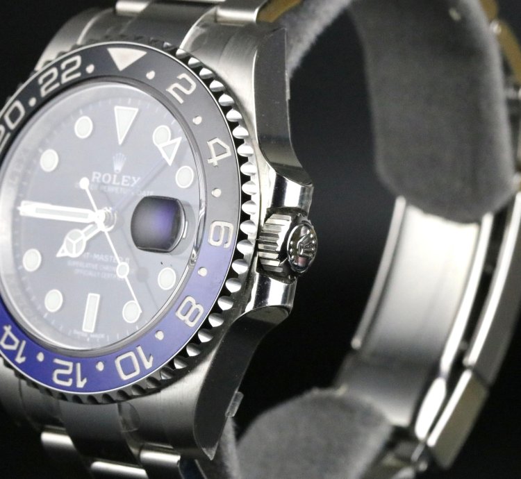 Rolex Gmt-master Ii Khanjar Unworn Full Sticker Gmt-master Ii Batman With Papers