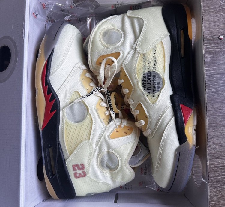 Off White Jordan 5 Retro Sail
