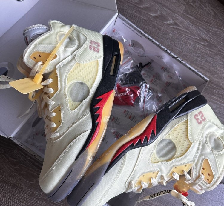 Off White Jordan 5 Retro Sail