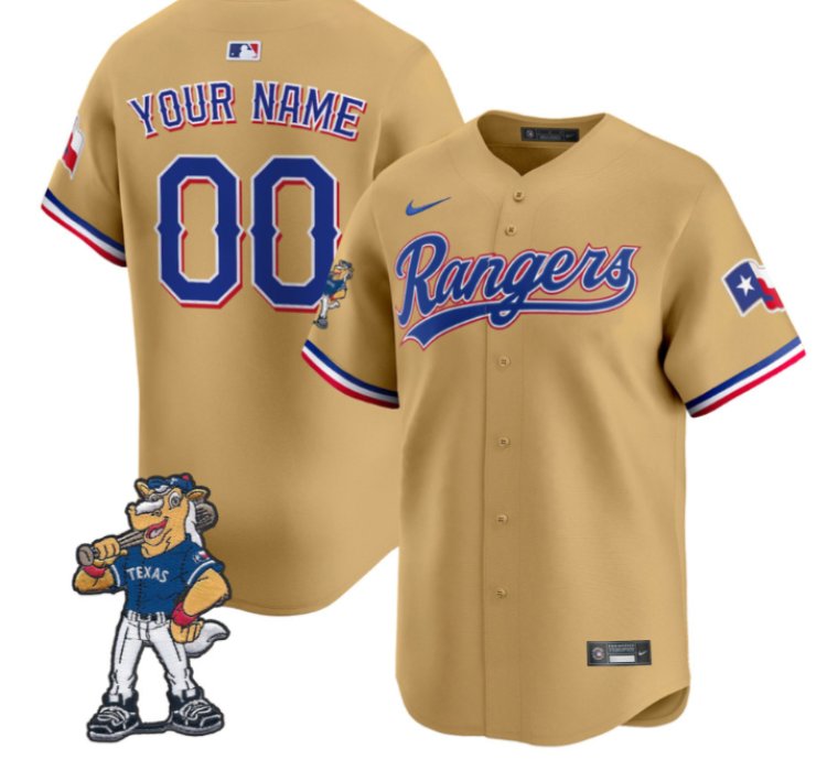 Custom Texas Rangers Jersey Rangers Captain Patch Vapor Premier Limited All Stitched