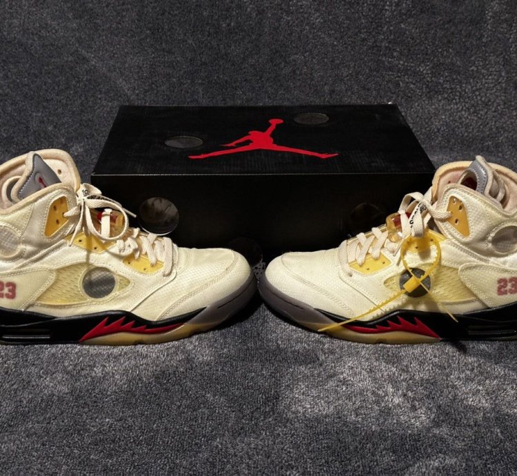 Off White Jordan 5 Sail - Size 11