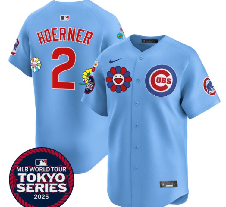 Nico Hoerner Jersey 2 Chicago Cubs Tokyo Series 2025 Vapor Premier Limited Stitched Blue