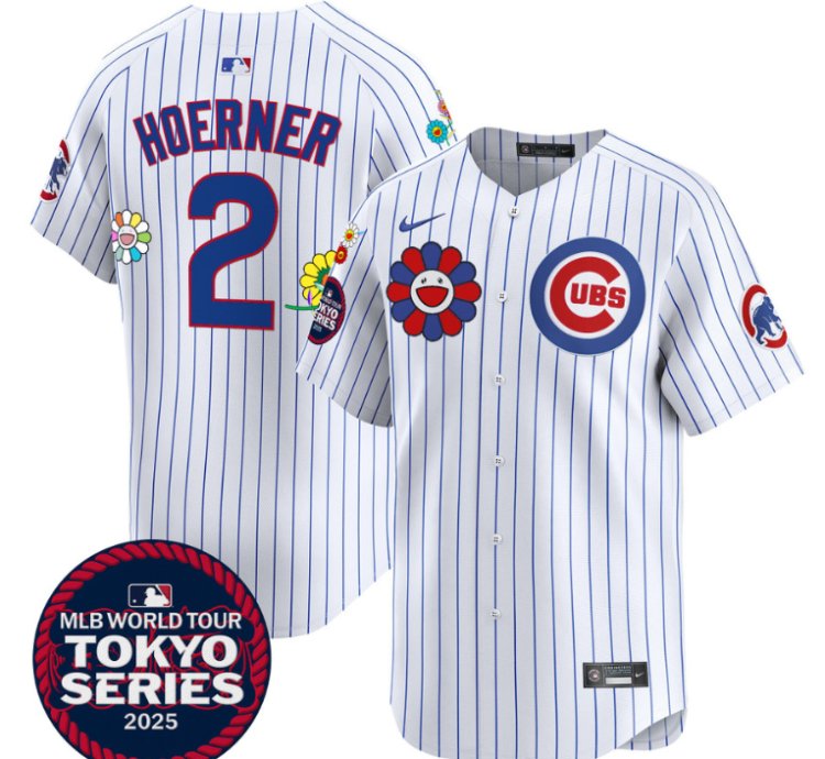 Nico Hoerner Jersey 2 Chicago Cubs Tokyo Series 2025 Vapor Premier Limited Stitched Pinstripe
