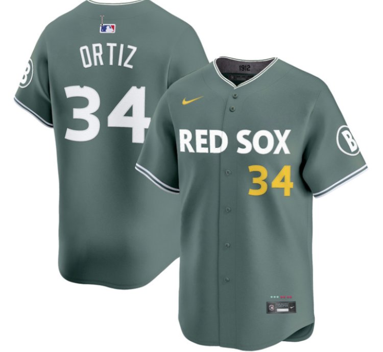 David Ortiz Jersey 34 Boston Red Sox 2025 City Connect Vapor Premier Limited V2 All Stitched