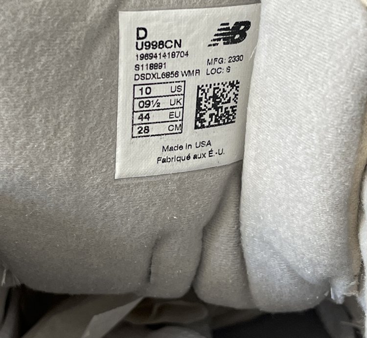 New Balance 998 Miusa Concepts -note 10th Anniversary
