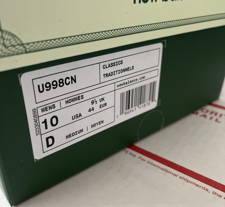 New Balance 998 Miusa Concepts -note 10th Anniversary