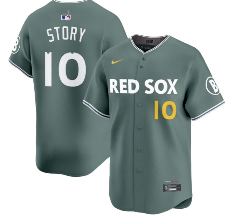 Trevor Story Jersey 10 Boston Red Sox 2025 City Connect Vapor Premier Limited V2 All Stitched