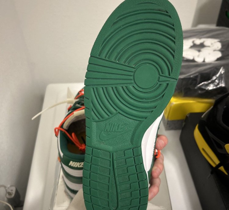 Off White Nike Dunk Low Pine Green - Og All Sz 11 Worn 1x