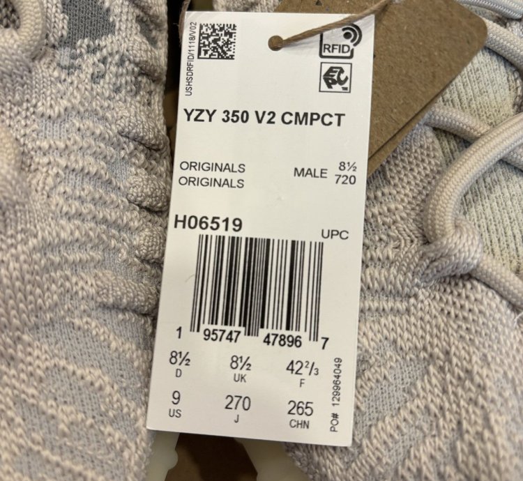 Adidas Yeezy 350 Cmpct Slate Bone