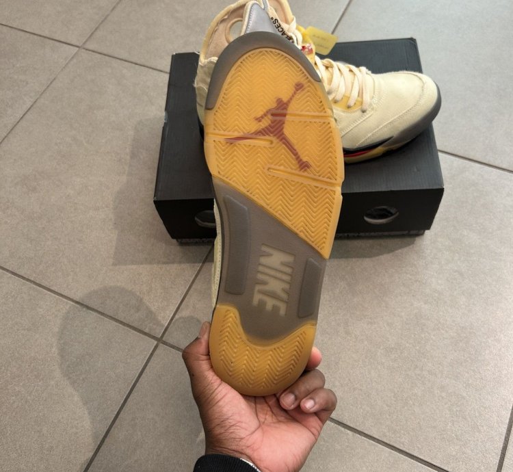 Off White Sail Air Jordan 5