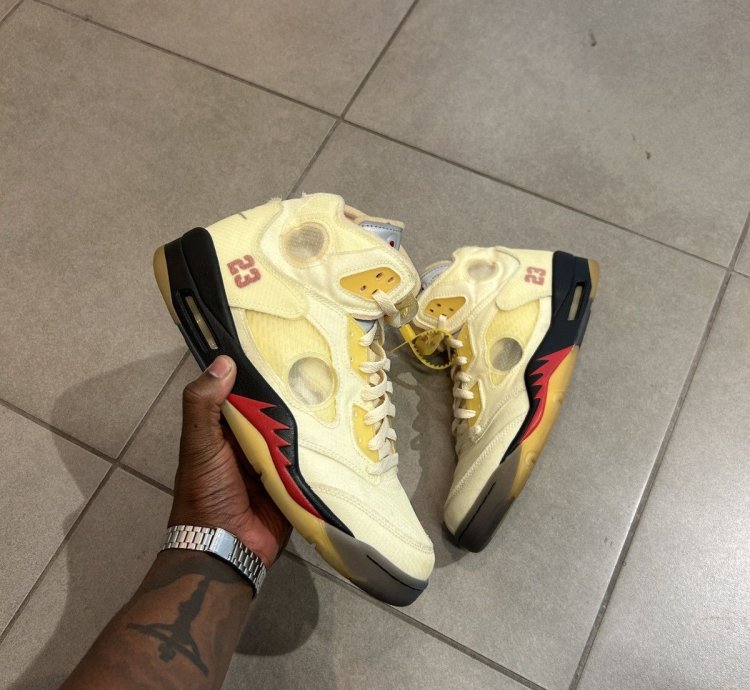 Off White Sail Jordan 5