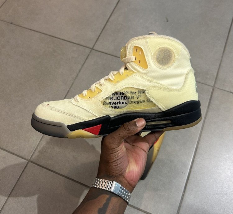 Off White Sail Jordan 5