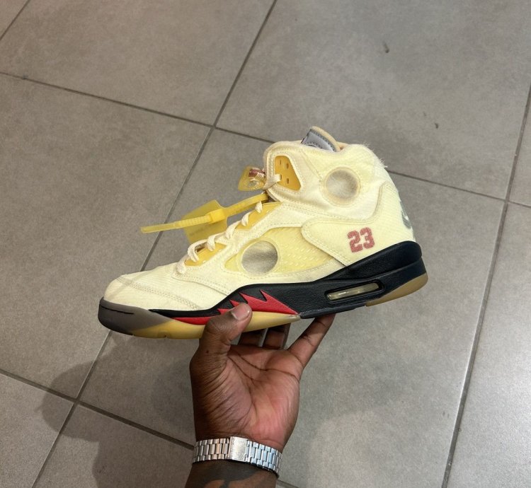 Off White Sail Jordan 5