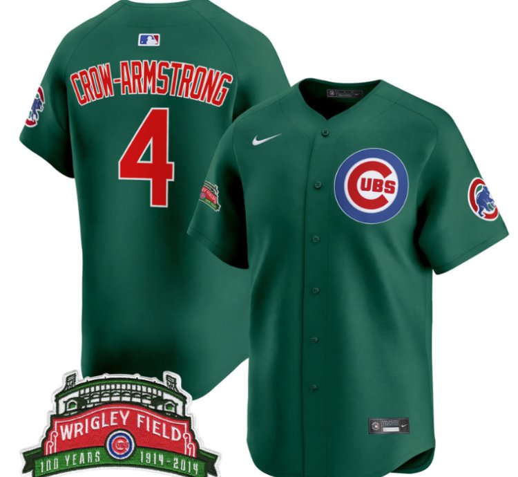 Pete Crow-armstrong Jersey 4 Chicago Cubs Wrigley Field Style Vapor Premier Limited Stitched